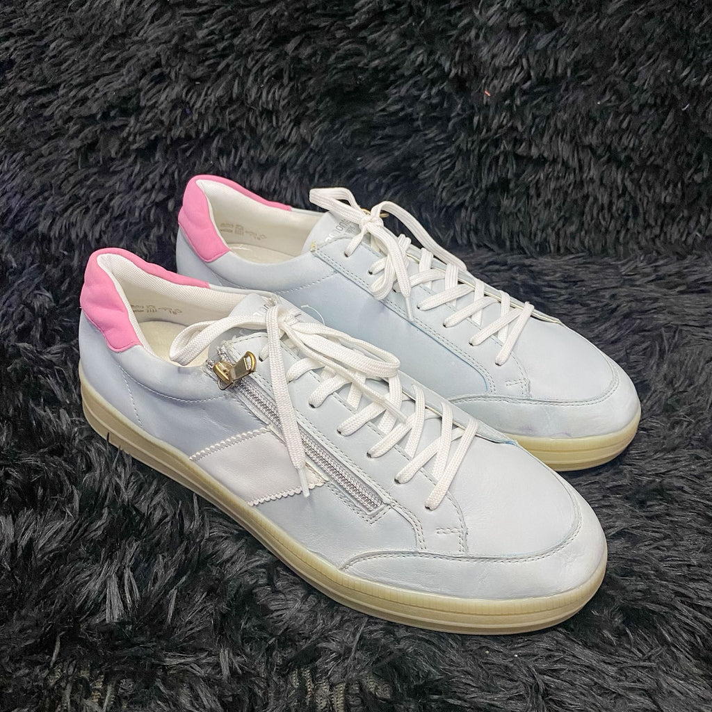 Remonte White & Pink Sneakers